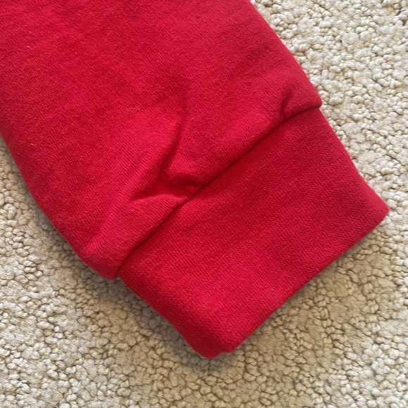 Wolf Art Pullover Hoodie - Red, Large, Flannel Lined, Double Layered - Picture 9 of 11